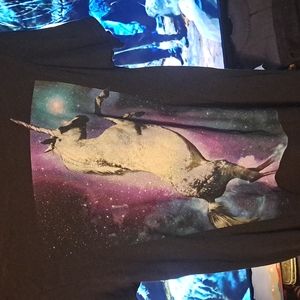 Black Galaxy Unicorn T-Shirt